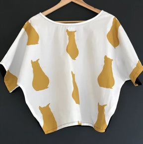 Kimono Boxy Top - Cotton Cat