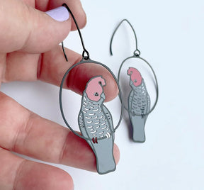 DENZ Gang Gang Cockatoo Earrings