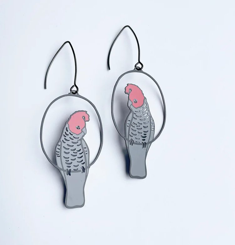 Denz + coDENZ Gang Gang Cockatoo Earrings #same day gift delivery melbourne#