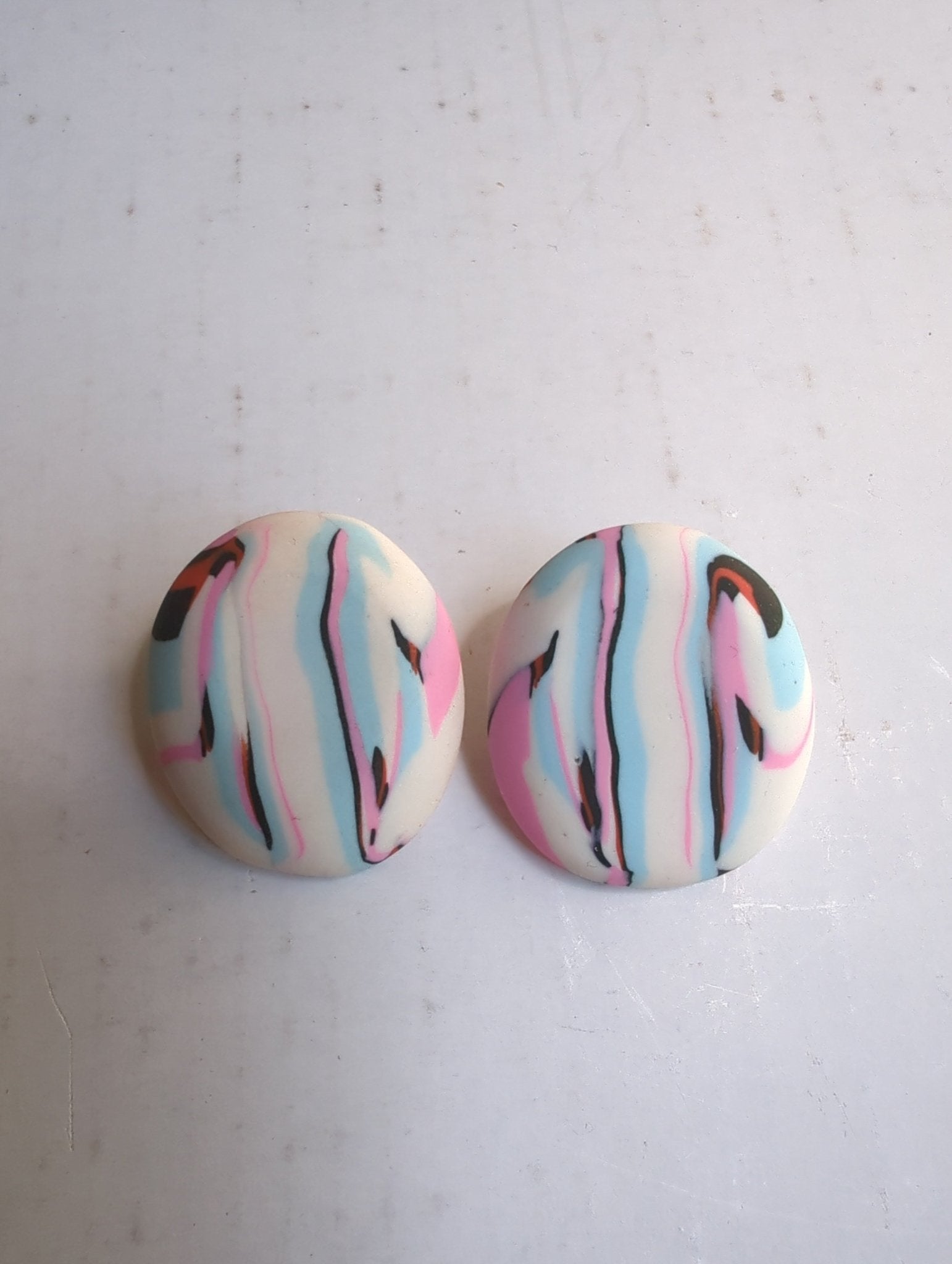 Pebble stud earrings