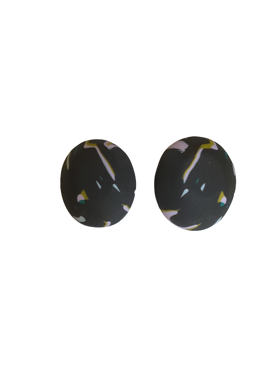 Pebble stud earrings