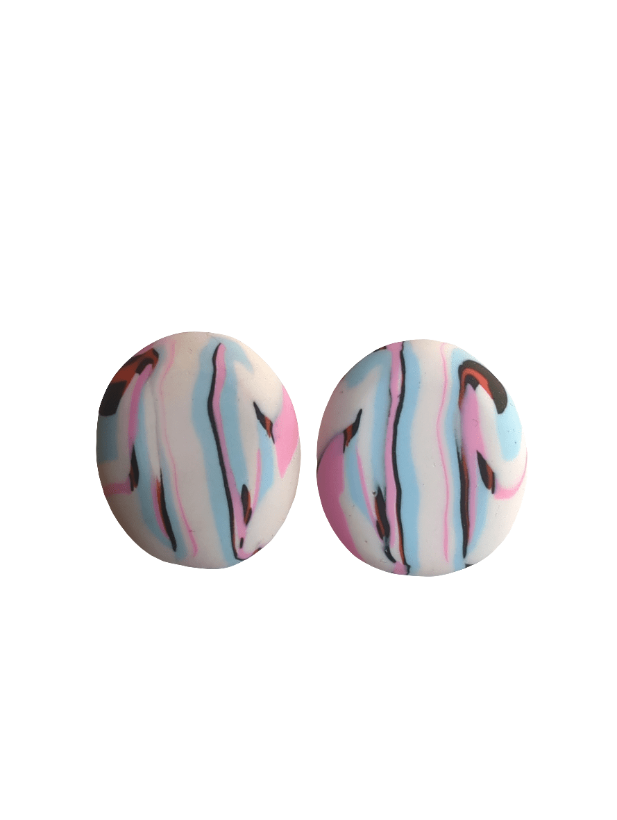 Pebble stud earrings