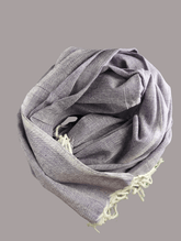 Nine YaksCotton scarf - white tassels purple #same day gift delivery melbourne#