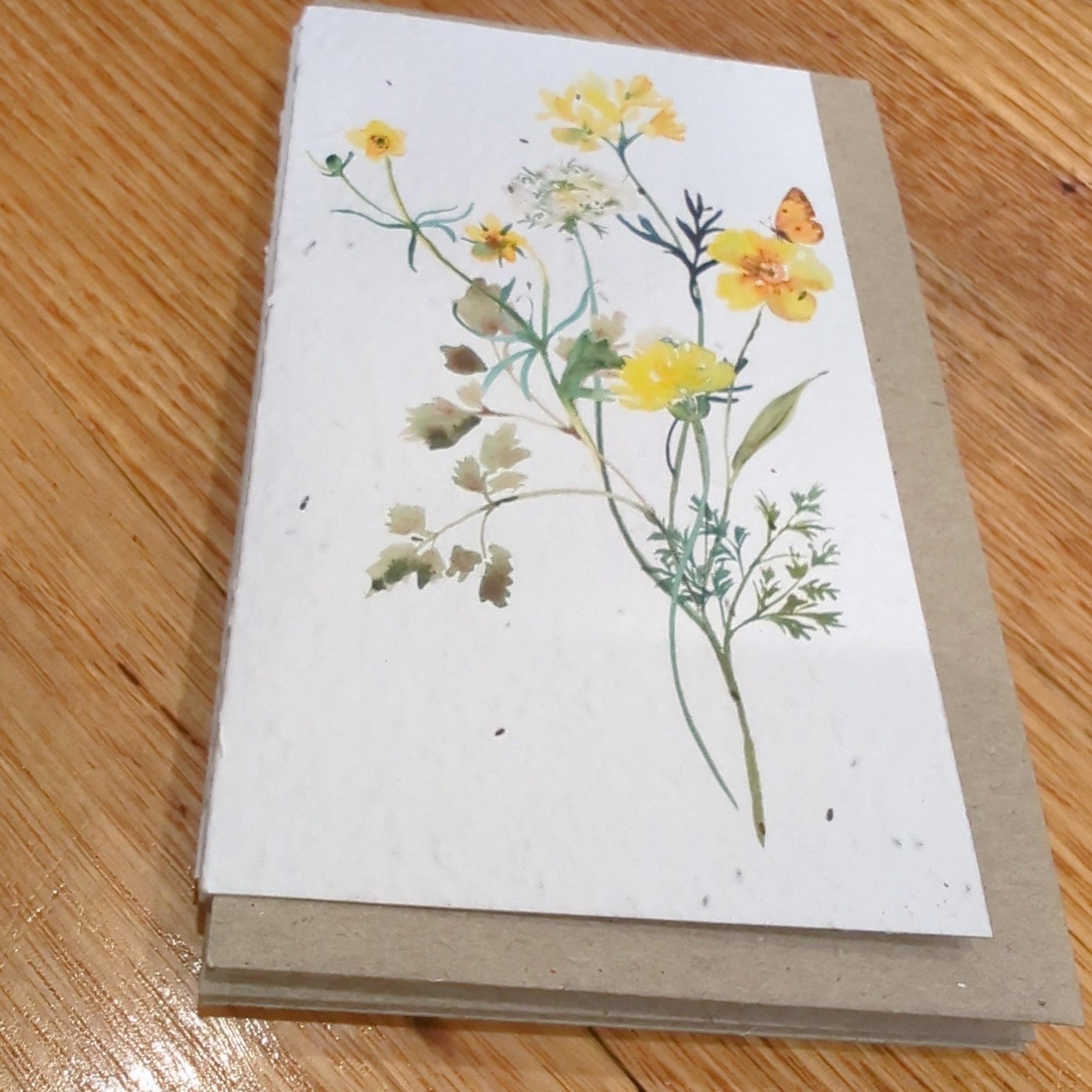 Plantable Flower Seed Card yellow (Daisy, Alyssum, Ageratum & Chamomile)