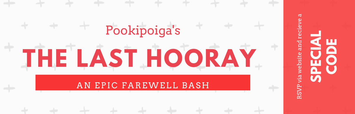 PookipoigaThe Last Hooray RSVP Ticket #same day gift delivery melbourne#