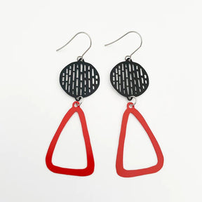 DENZ Black + Sienna - painted steel dangles