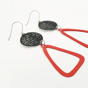 DENZ Black + Sienna - painted steel dangles