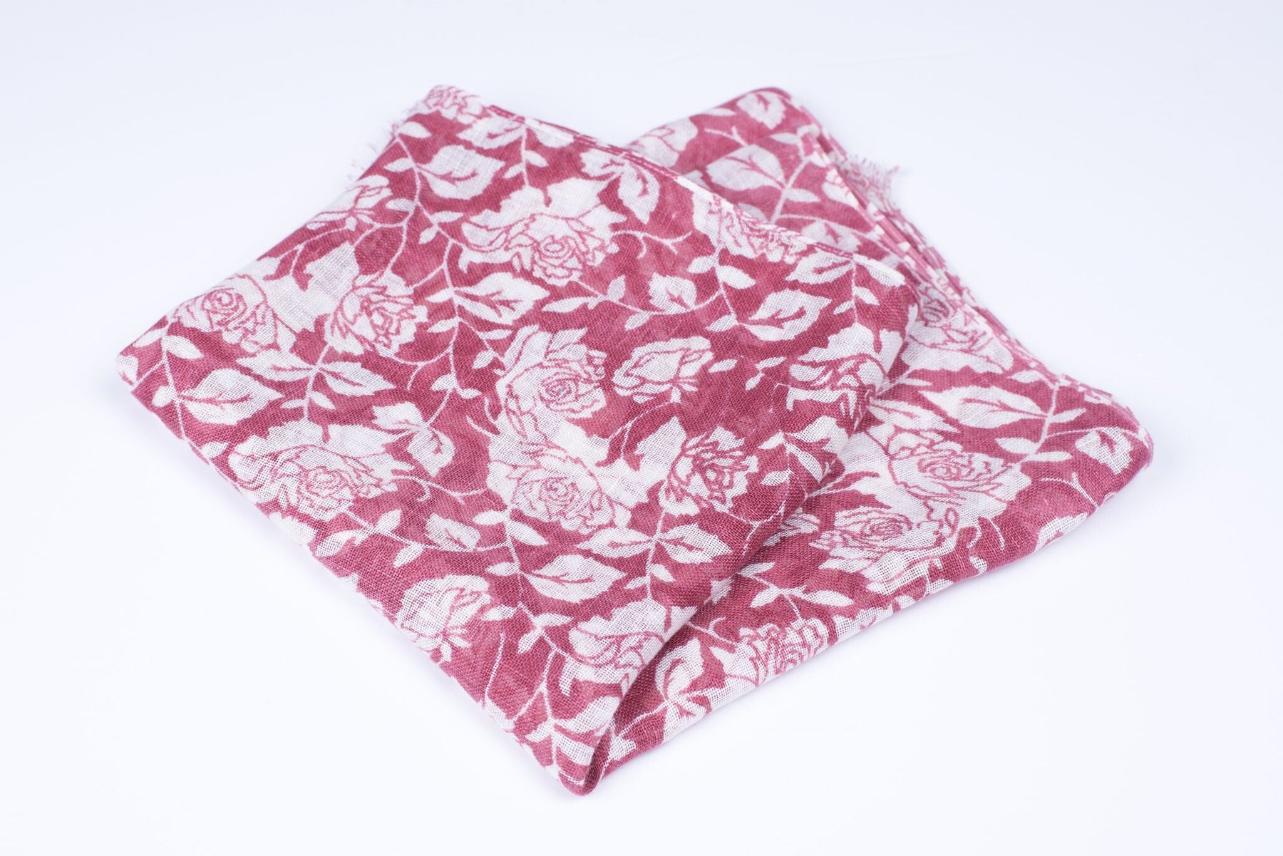 Nine Yaks Linen Scarf Roses