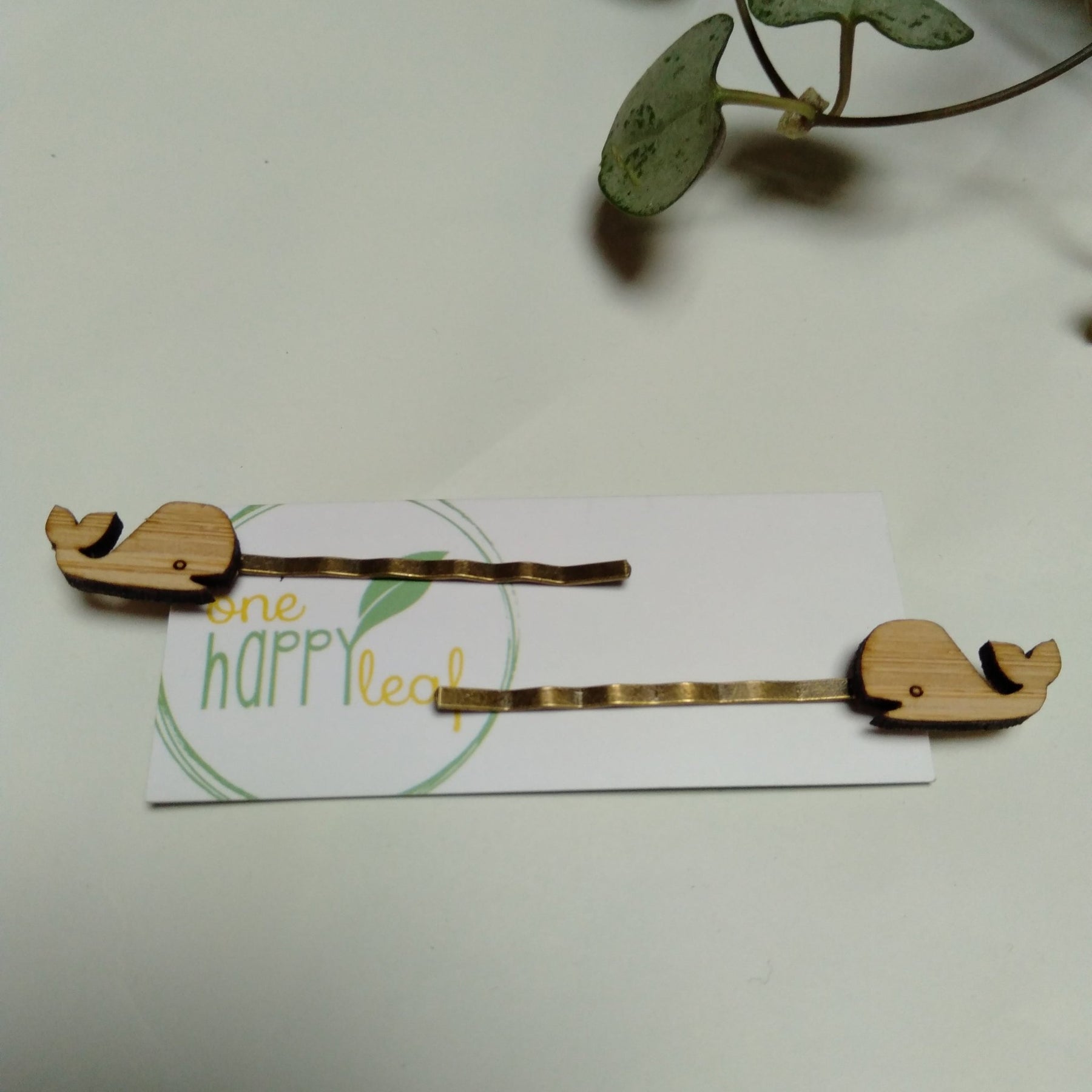 One Happy Leaf Whale Hairpins